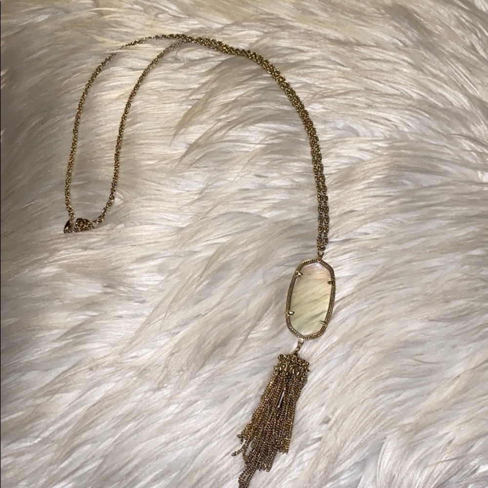 Kendra Scott Iridescent Clear Necklace